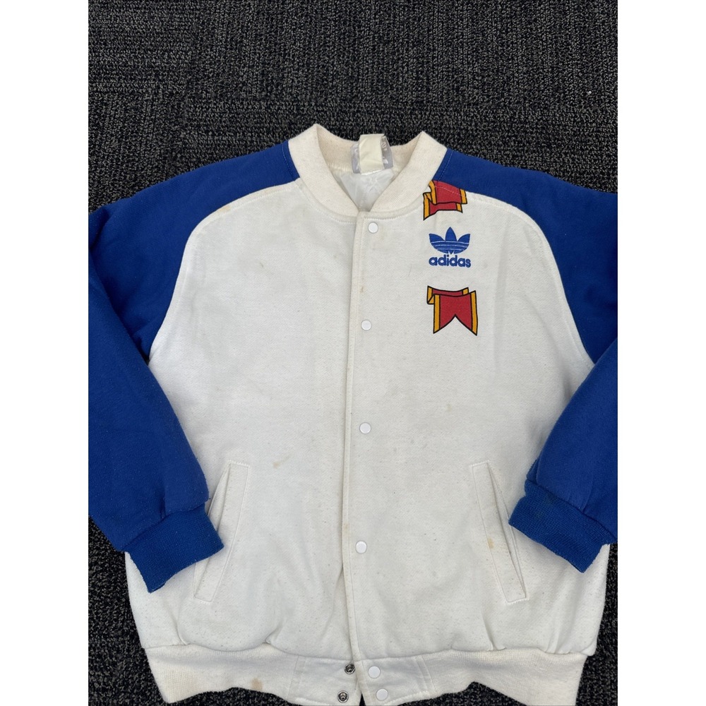 Vintage 80s Adidas Trefoil Sweatshirt L Surf Skate Jacket Grunge Hip Hop